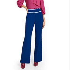 New York & Company Women's Piped Wide-Leg Stretch Pant NWT